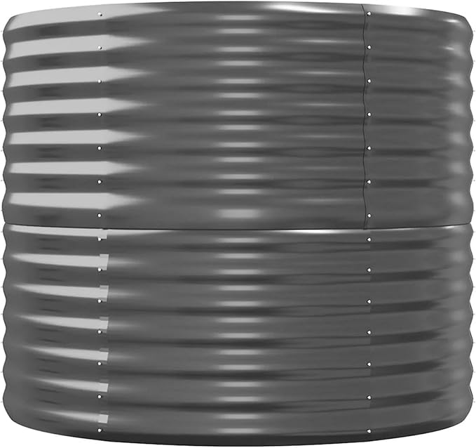 Zateety 9.7ft x 9.7ft Large Metal Raised Garden Bed, Anthracite Grey Galvanized Steel Planter Box,Outdoor Square Gardening Bed for Vegetables, Flowers & Herb Garden (26.8" Deep)