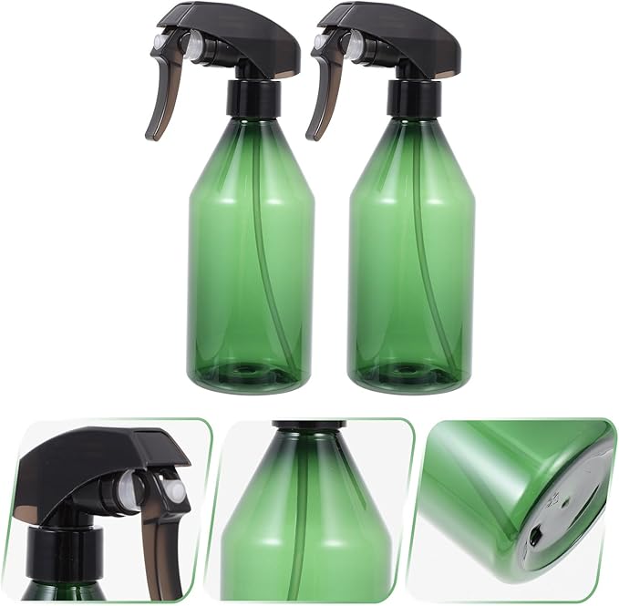 2PCS Thickened Plant Spraying Bottles for Indoor Flower Watering Leakproof Transparent Mist Sprayers for Gardening Hair Styling Skin Care and Cleaning Use