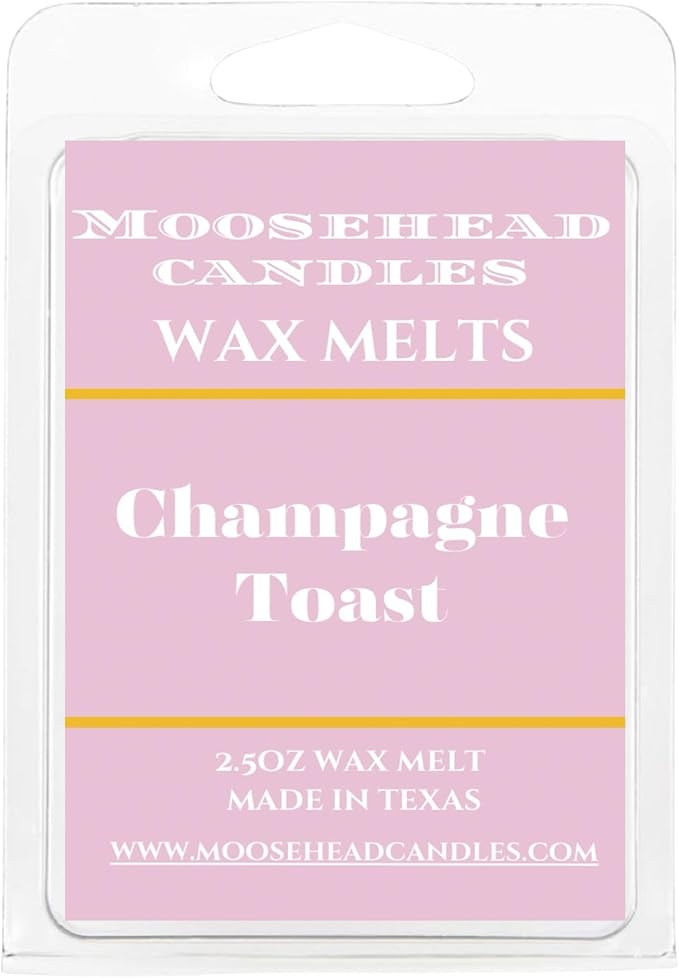 Moosehead candles Bubbly Champagne Wax Melts – 4 Pack BBW-Inspired Fragrance | Sparkling Citrus, Sugared Berries & Effervescent Vanilla | Pet Safe Soy Wax Cubes | Long-Lasting