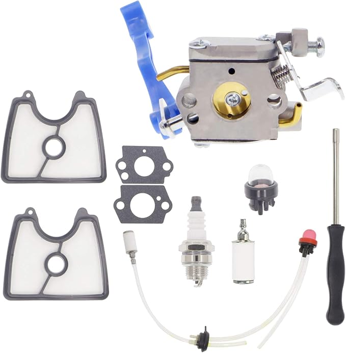 545081811 Carburetor for Husqvarna 125B 125BX 125BVX Leaf Blower C1Q-W37 with 545112101 Air Filter 581798001 Fuel Line Kit