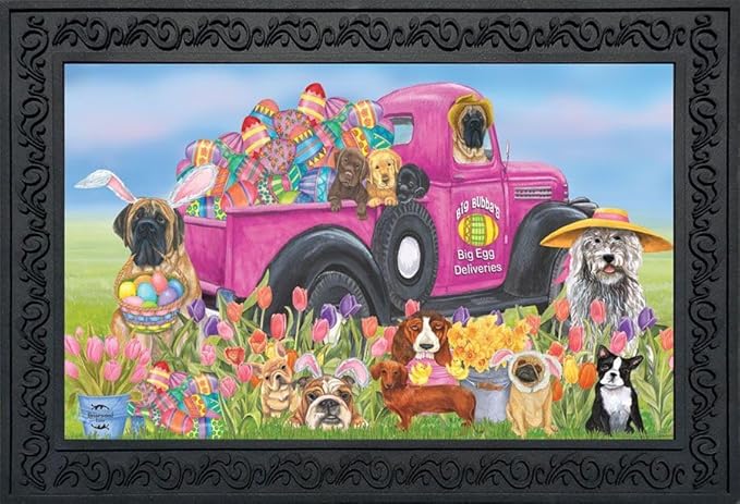 Briarwood Lane Easter Dogs Holiday Doormat