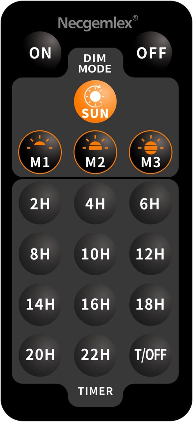 Necgemlex Smart LED Grow Lights for Indoor Plants - Real Time Sunlight Brightness Simulation, Full Spectrum Grow Light with 2-24 Hours Timer, Auto on/Off, Independent Control Dual Heads, Dimmable