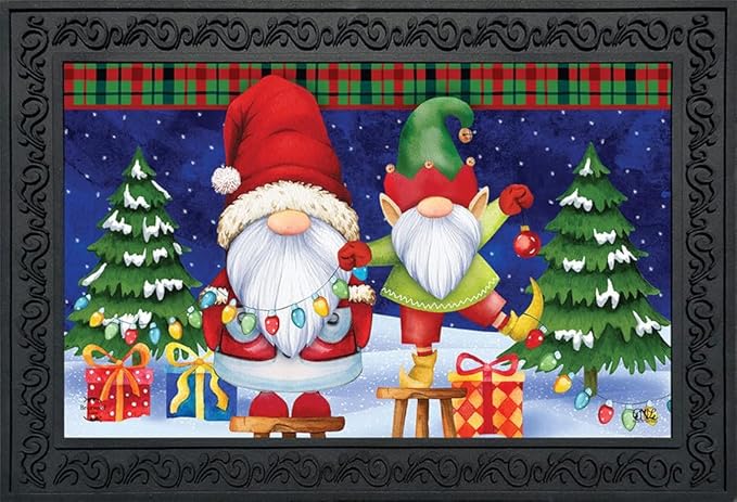 Briarwood Lane Christmas Gnomes Humor Doormat