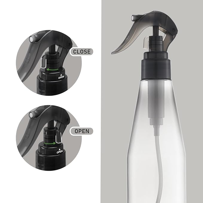 Continuous Spray Bottle for Hair 10oz, Ultra Fine Water Spray Bottles for Cleaning, Plant, Pets (Plastic, 300ml)