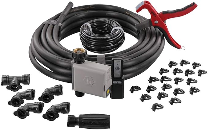 Orbit Garden Box Drip Watering Kit with B-hyve Smart Hose Faucet Timer and Wi-Fi Hub