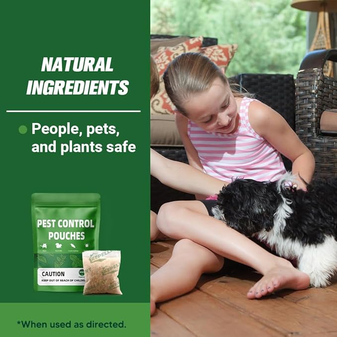 LAQDECDV Pest Control, Mice Repellent Indoor, Mouse Repellant Pouches, Rodent Repellent, Peppermint to Repel Ant, Roach & Spider, Rat Deterrent for House, Keep Mice Away, Safe and Easy to Use-8P