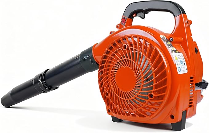 28 CC Gas Leaf Blower, 490 CFM 280 MPH, 1.1-HP 2-Stroke, Handheld Gas Powered Leaf Blower, Lightweight, Powerful Clearing Performance for Lawn Care, Driveway Cleaning and Light Snow Removal