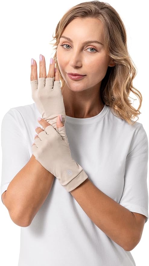Coolibar Fingerless UV Sun Gloves - UPF 50+ Sun Protection - Ouray