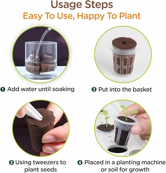 150pcs Professional Seedling Growing Media for 128-Cell Seed Starting Trays, Cutting Propagation Substrate