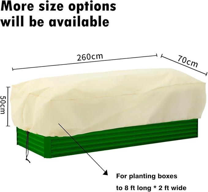 EAVNCLG Rectangular Plant Protection Cover, Winter Outdoor Garden Plant Frost Protection Blanket, Plant Frost Protection Cover, Plant Protection Wrap Cover, 1 Piece, 102 x 27 x 20 Inches