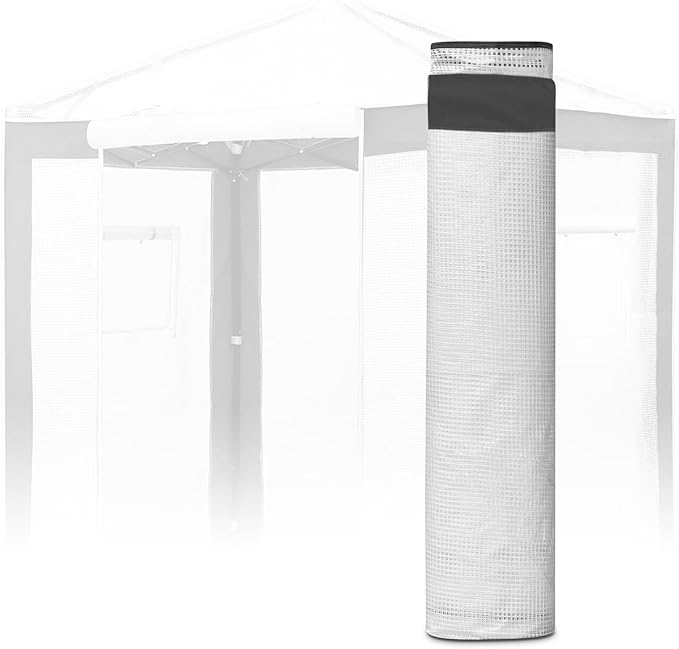 EAGLE PEAK Replacement Cover for 6x4 Portable Pop up Greenhouse with Polyester Reinforced Corners, Front Roll-Up Zipper Entry Door and 2 Roll-Up Side Windows (Frame Not Included), Gray/White