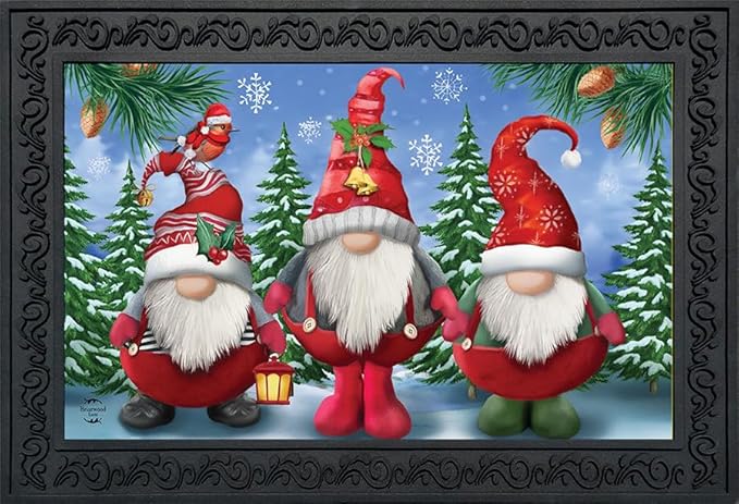 Briarwood Lane Winter Gnomes Christmas Doormat