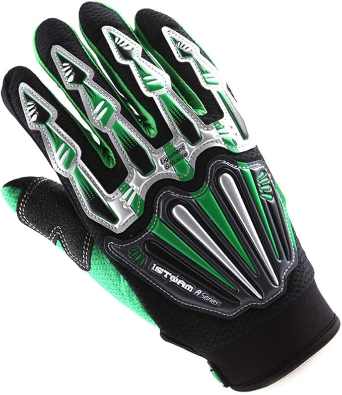 1Storm Youth Motocross Gloves Motorcycle BMX MX ATV Dirt Bike Bicycle Skeleton Cycling Kids Gloves