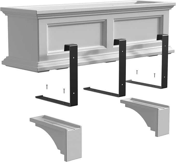 Mayne Inc Fairfield Decorative Brackets, White, 2 Count (Pack of 1)