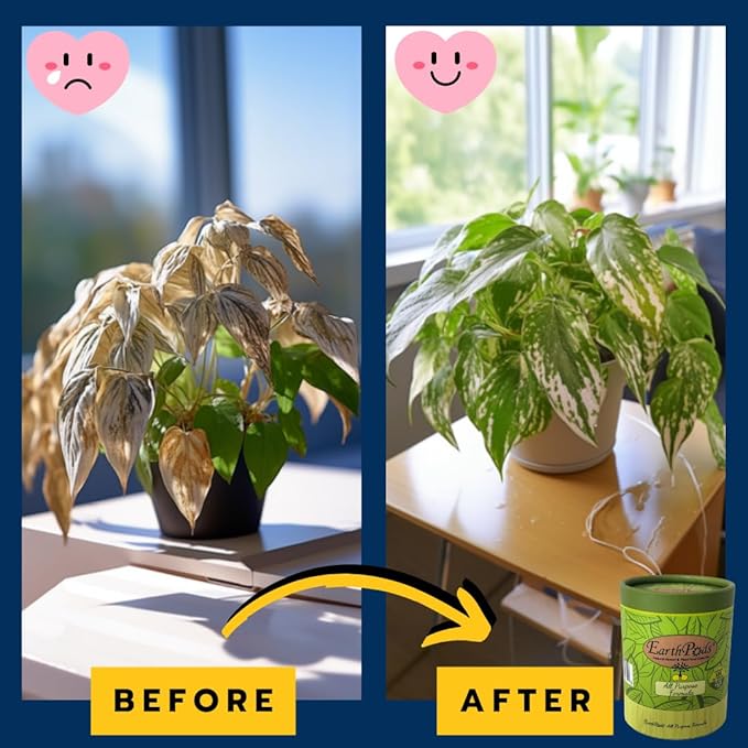 EarthPods® Premium Indoor Plant Food Capsules (100 Count) – Slow-Release Organic Fertilizer Spikes | Specialized Nutrients for Houseplants | Made in USA