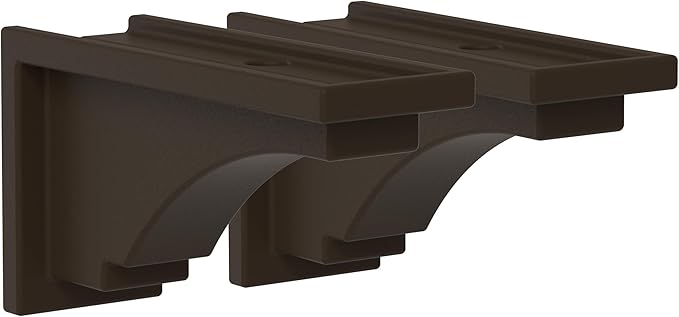 Mayne Fairfield Decorative Brackets (2-Pack) Compatible with Mayne Fairfield & Cape Cod Window Boxes Only – Classic Outdoor Accent for Window Box Support - Espresso