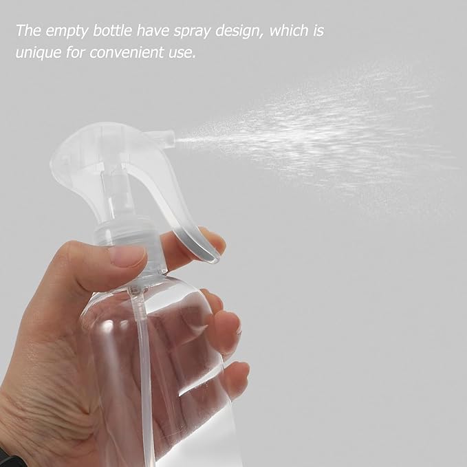 4pcs 300Ml Refillable Spray Bottles Fine Mist Watering Spray Bottle Dispensers for Gardening Travel Makeup Perfume Storage Plastic