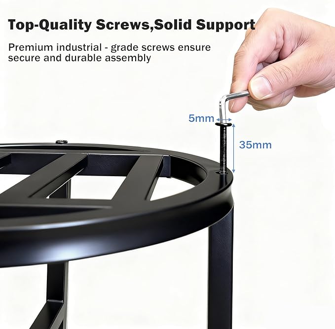 Hongsane Plant Stand Indoor Outdoor,13 Inch Tall Metal Plant Stands Riser,Heavy Duty Wrought Iron Pedestal Holders for Large Flower Pot,Outside Rust-Proof Black Flower Display Shelf for Patio,2-Pack