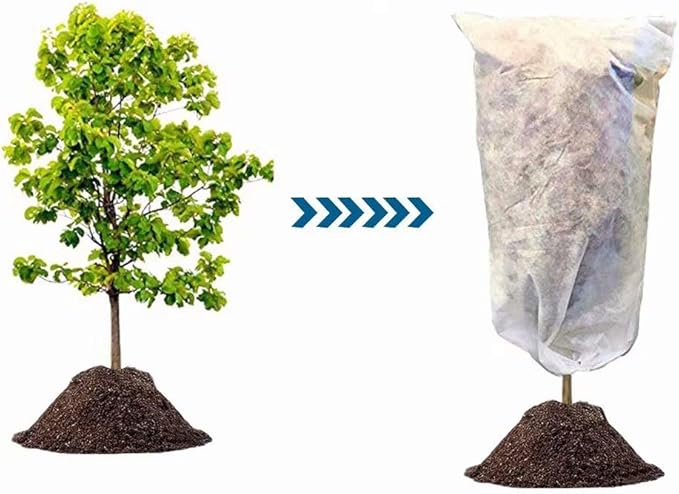 Agfabric Plant Cover Freeze Protection 0.95oz 144"x96" Tree Jacket,Rectangle Shrub Cover for Season Extension&Frost Protection,White