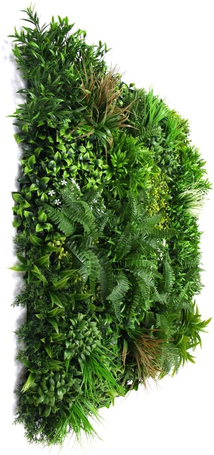 ULAND Artificial Plant Wall Panels, 1pc 40"x40" Greenery Grass Wall Backdrop Decoration, Faux Ivy Leaves Outdoor Privacy Fence Covering