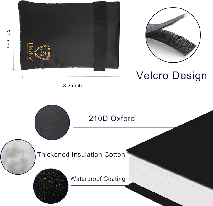 Hedoc Pro Outdoor Faucet Covers for Winter Freeze Protection, 2 Pack 6'' W x 8.2'' H Winter Faucet Insulation Cover Socks, Hose Bib Covers for Winter (Faucet Cover 2 Pack)