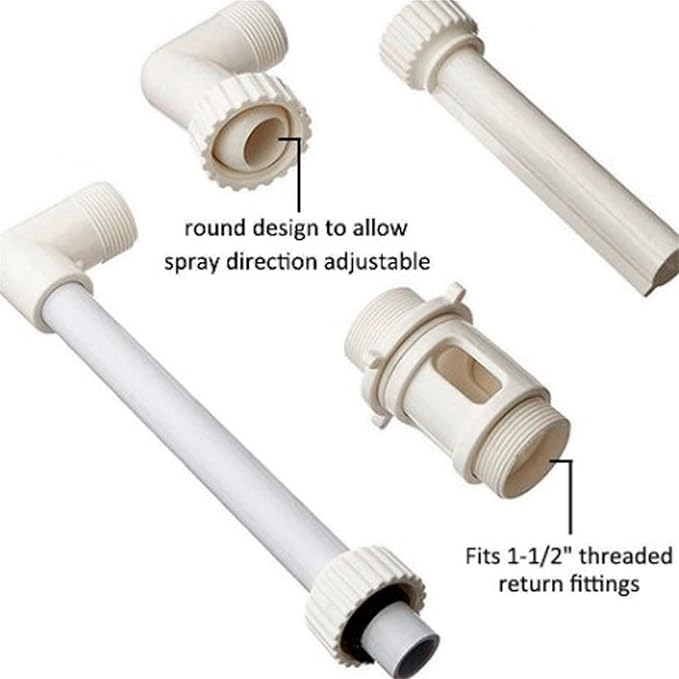 Pool Fountain above Swimming Pools,Pool Waterfall Spray Pond Fountain,Water Fun Sprinklers above In Ground Swimming Pool Decor, Fun Pool Waterfall Sprayer for Backyard Outdoor, White