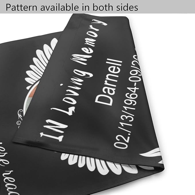 Custom Memorial Flag Personalized Garden Flag for Cemetery in Loving Memory with Photo Name Date Memory Garden Flags For Loss of Loved One Lawn Outdoor Double Sided Yard Flags (Memorial Funeral Flags 2, 28x40(in))