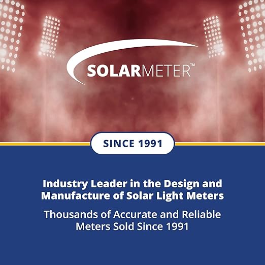 Solarmeter Model 9.6 Visible Red Light Meter, Handheld Digital Radiometer and Light Bulb Tester for Measuring Red Light for Collagen Stimulation & Wound Healing Lamps, 0-199.9 mW/cm², Made in USA