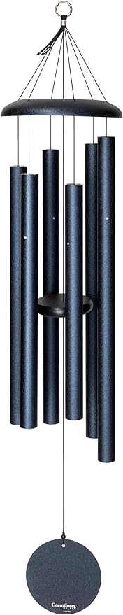 Corinthian Bells by Wind River – 44 inch Midnight Blue Wind Chime for Patio, Backyard, Garden, and Outdoor Decor (Aluminum Chime) Made in The USA