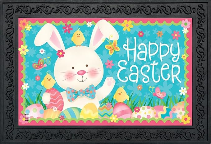 Briarwood Lane Easter Bunny and Chicks Primitive Doormat