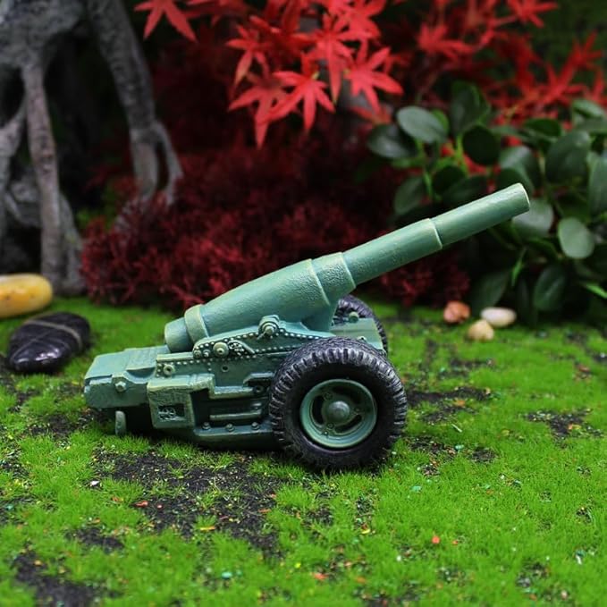 Funny Garden Gnome Statue with Cannonball and Cannon Cart, Military Gnome Decorations for Outdoor Indoor Lawn Statue Patio Yard, Halloween Christmas Thanksgiving Gifts