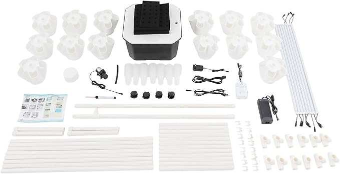 Hydroponic Growing System, 70-Plant Vegetable Planter Tower with Lights and Wheels, Outdoor Indoor Garden Vertical Planter Germination Kit with Water Pump & Intelligent Water Circulation