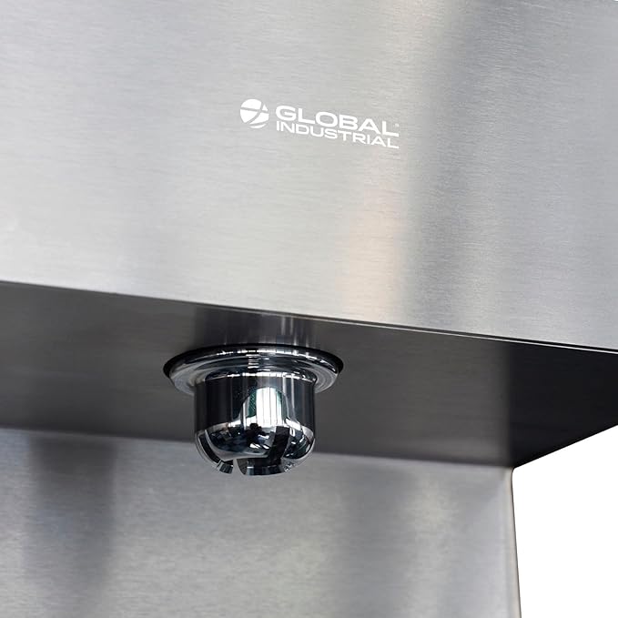 Global Industrial Outdoor Bottle Filling Station & Bi-Level Drinking Fountain, Stainless Steel