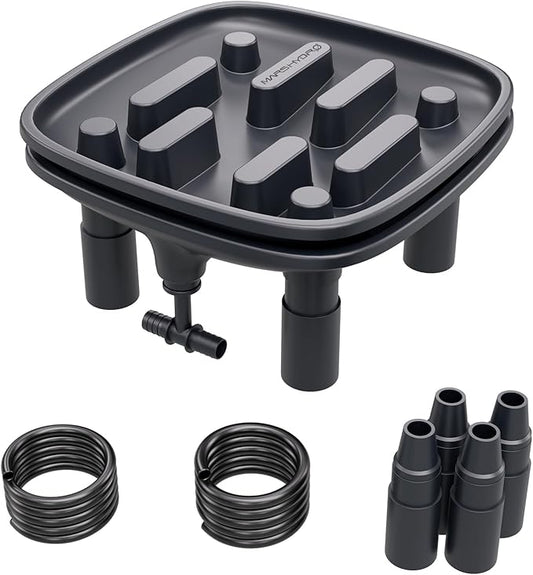 MARS HYDRO Drainage Trays 2-Pack Pot with Drainage Pipe for Grow Tents Greenhouses & Patio Plants