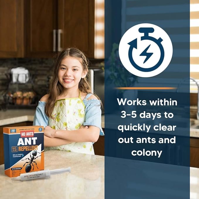 NCSIFDD Ant Repellent, Ant Deterrent for Home, Indoor and Outdoor Use, Keeps Ants Away, Reay-to-Use, Pets & Kids Safe- 4P