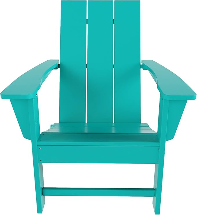 WestinTrends Ashore Modern Outdoor Folding Adirondack Chair (Set of 2), Turquoise