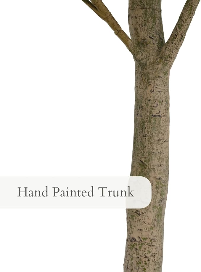 CG Hunter Faux Money Tree, Premium Artificial Indoor Tree Stands 7-ft Tall, Lifelike-Leaves & Hand Painted Trunk, Planter Pot Included