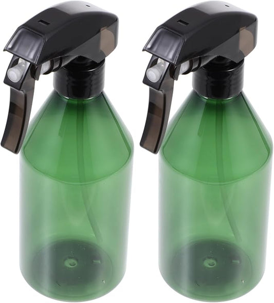 2PCS Refillable Spray Bottles for Hair Moisturizing and Plant Watering Transparent Light Green Fine Mist Sprayers for Home Gardening Indoor Flowers Skin Care and Cleaning