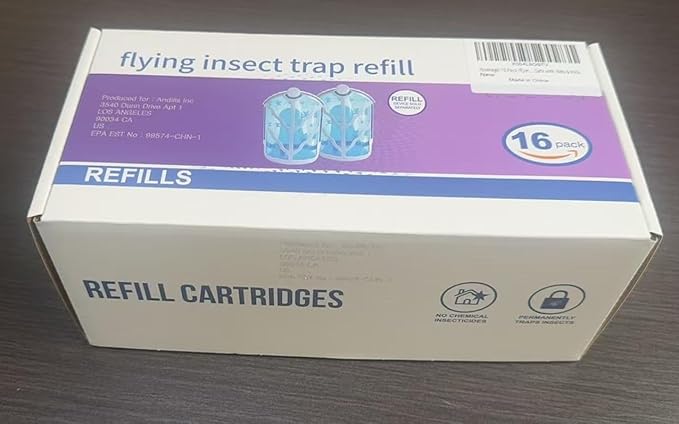 16 Pack Flying Insect Trap Refills Compatible with Flying Insect Trap M364 and Max, Safe with Kids & Pets