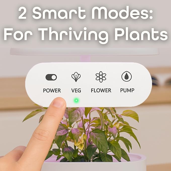 Nouri 5 pod APP Smart Garden for Home Cooks | w/Heirloom Tomato | Hydroponics Growing System | LED Grow Lights | Indoor Herb Garden Kit | Herb Growing Kit Indoors for Plant Lovers, Gardeners, Kitchen