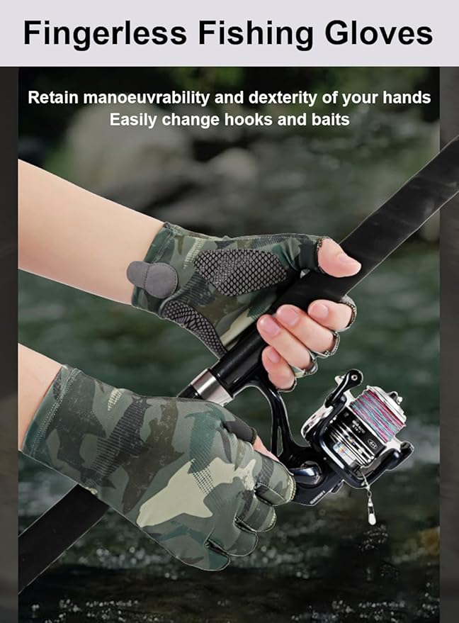 Fishing Gloves - Men & Women's UV Protection Sailing, Kayak, Paddling & Rowing Gloves