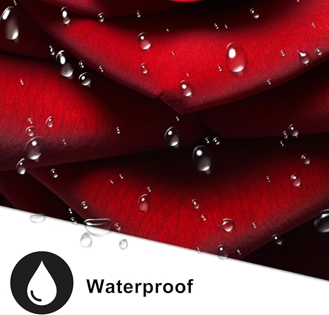 Red Rose Close Up Detail Modern Framed Flowers Giclee Canvas Prints Red Romantic Rose Flower Nature Floral Photography Realism Botanical for Living room Bedroom Bathroom 12"x16" Framed
