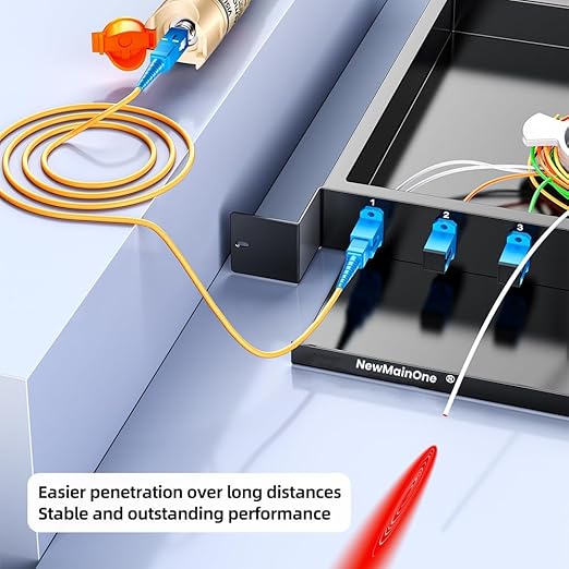 Visual Fault Locator,100-120KM Fiber Optic Cable Tester Meter VFL Red Light Pen Light Source Testers (100-120KM VFL)