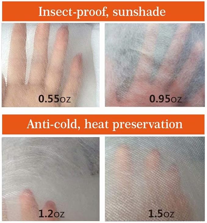 Agfabric Plant Cover Warm Worth Frost Blanket 0.9oz 120"x120" Shrub Jacket,Rectangle Plant Cover for Season Extension&Frost Protection,White