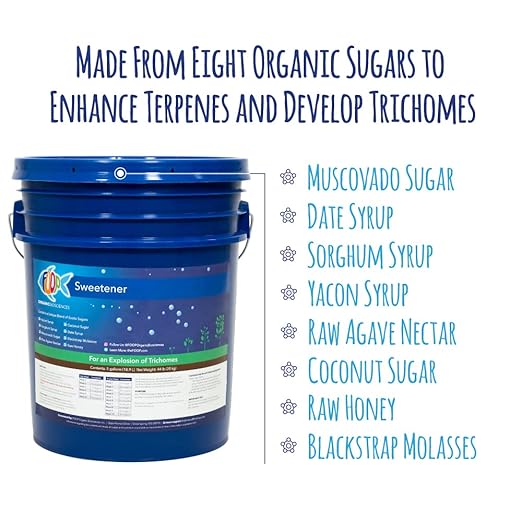 FOOP Sweetener: Organic Sweetener and Terpene Enhancer for Plants | Creates an Explosion of Trichomes | Contains 8 Organic Sugars | Works with All Growing Media and Nutrient Lines (5 Gallons)