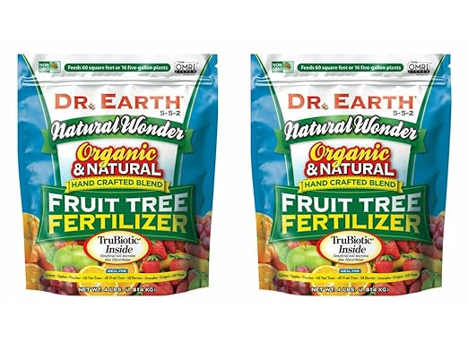 Fruit Tree Organic Fertilizer, 5-5-2, 4-Lb. 2 Bags