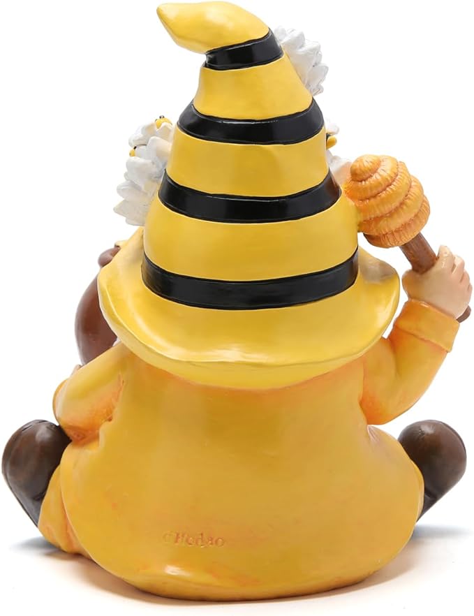 Hodao Bumble Bee Spring Gnome Decorations Honey Gnomes Ornaments World Bee Day Decorations Gifts Summer Gnomes Figurines for Garden Decor Birthday Gifts for Mom, Women, Grandma