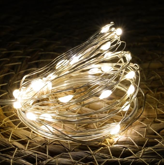 3 Pack USB Fairy Lights 3meters 30 lamp Beads Led Copper USB Powered for Christmas ，Halloween，Parties，Wedding， Christmas Tree Decoration… White