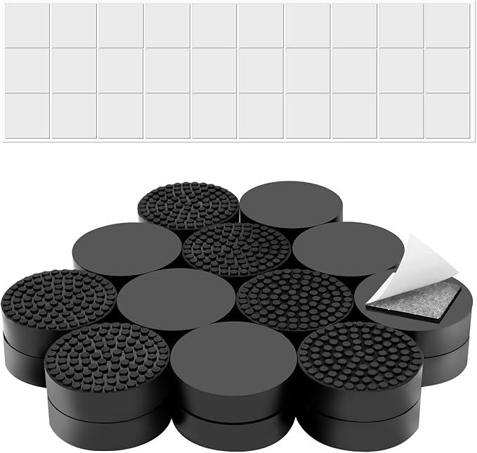 24 Pack Invisible Pot Feet with Enhanced Non-Slip Surface Grip Plant Pots and Flowers, Solid Rubber Pots Risers, Pot Lifters for Indoor or Outdoor Planters