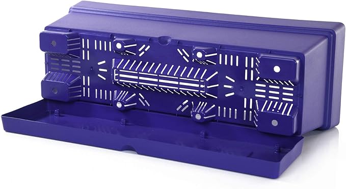 Mintra Window Box Planter, Window Planter Box for Indoor Outdoor Use, Rectangular Pots with Saucers & Drainage Holes, Decorative Plant Pots for Window Sill, Shelf, Desktop, 19" Wx6.75 H, Purple